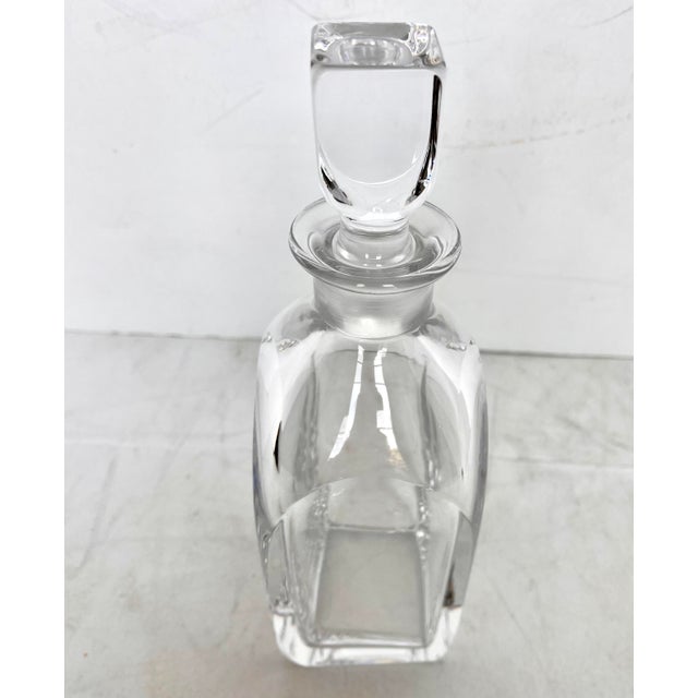 Mid-Century Modern Vintage Orrefors Lead Crystal Monogrammed Decanter For Sale - Image 3 of 11