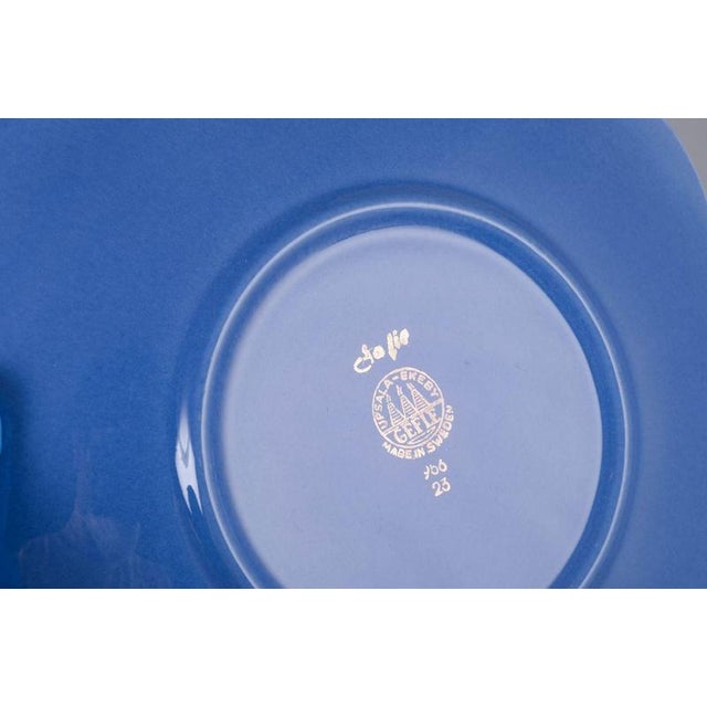 Ceramic Safir Plates by Arthur Percy for Upsala Ekeby, Set of 6 For Sale - Image 4 of 5