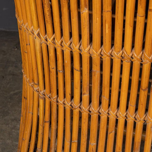 20th Century Italian Standing Dry Bar and Stools in Bamboo, 1960s, Set of 3 For Sale - Image 17 of 18
