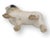 Mid 19th century English Staffordshire porcelain pug figure featuring a cheerful stance, curled tail, and hand-painted...
