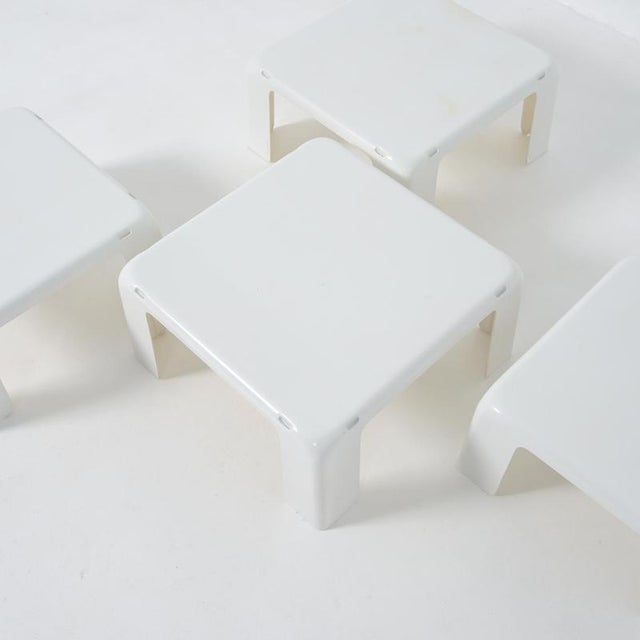 White Quattro Gatti or Nesting Tables by Mario Bellini for B&B Italia / C&B Italia, 1960s, Set of 4 For Sale - Image 13 of 18