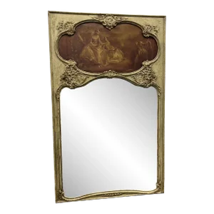 Early 20th Century Large French Style Trumeau Mirror
