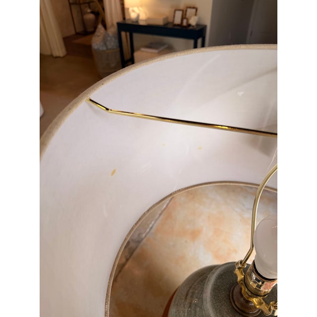 Ceramic Currey & Co. Sage Green Table Lamp For Sale - Image 7 of 7
