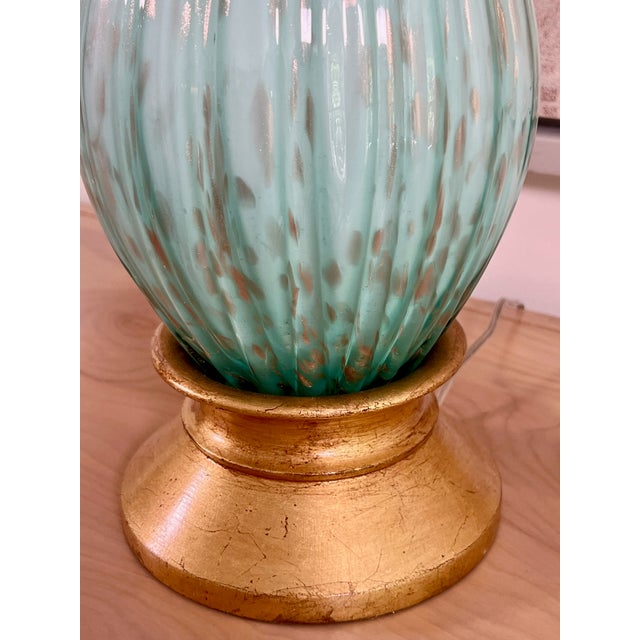 Mid 20th Century The Marbro Lamp Company – Vintage Murano Lamps in Turquoise Blue – A Pair For Sale In Atlanta - Image 6 of 10