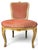 Vintage Pair of French Provincial Louis XV Style Blush Pink Velvet Accent Chairs For Sale - Image 4 of 7