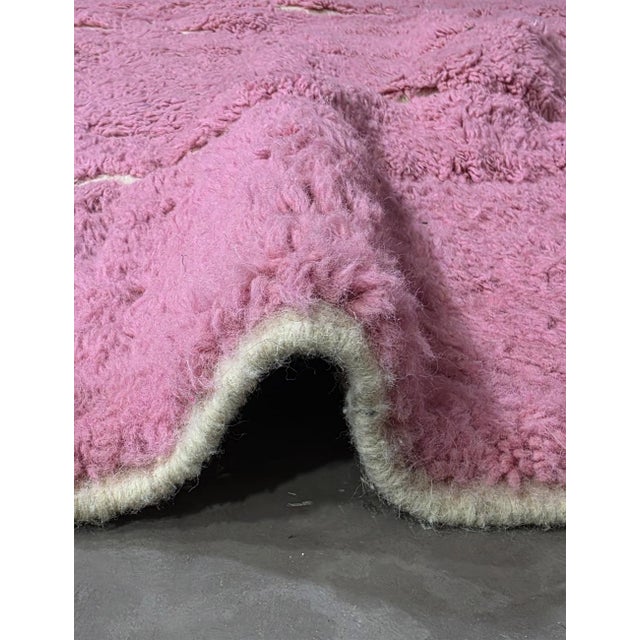 Pink Contemporary Moroccan Wool Rug - 12.8 X 9.5 Ft For Sale In Cleveland - Image 6 of 6