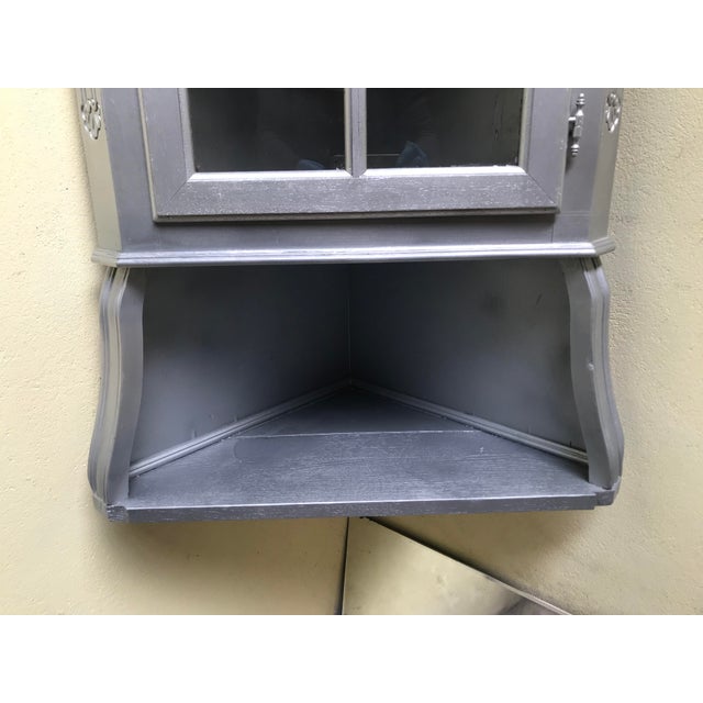 Corner Cabinet with Glass Doors, 1980s For Sale - Image 9 of 18