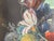 Black Angelo Granati, Floral Still Life with Fruit, Oil on Canvas, Framed For Sale - Image 8 of 12
