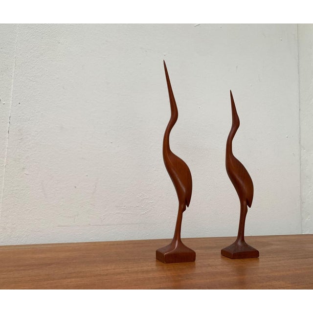 Mid-Century Wooden Teak Birds, 1960s, Set of 2 For Sale - Image 11 of 15