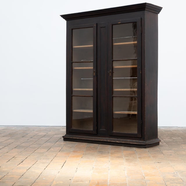 Brown 19th Century Two-Door Wooden Bookcase For Sale - Image 8 of 8