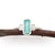 Contemporary 1.18ct Paraiba Color Tourmaline & Diamond Ring in 14k White Gold – Emerald Cut, Size 6.75 For Sale - Image 3 of 10