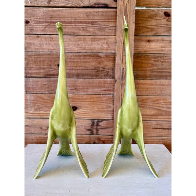 Pair of Mid-Century Ceramic Peacock Figurines by Anthony Freeman McFarlin For Sale - Image 9 of 12