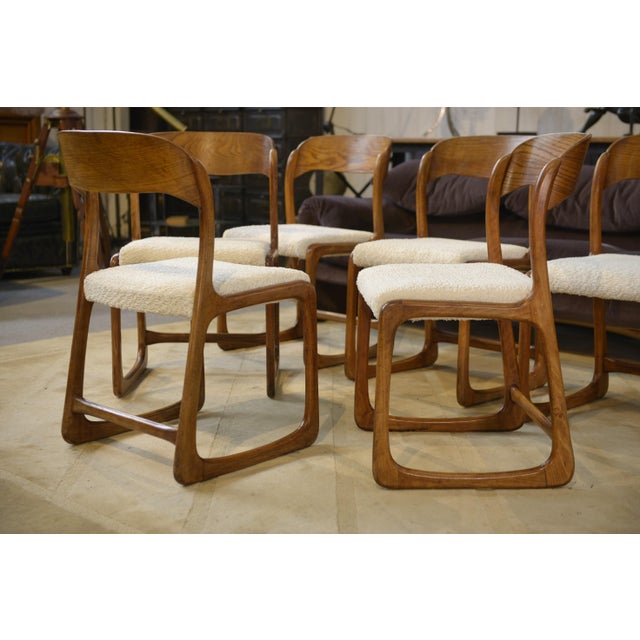 Sleigh Chairs from Baumann, 1960s, Set of 6 For Sale - Image 10 of 13