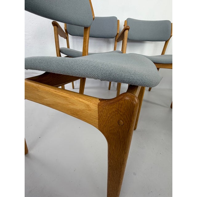 Gray Vintage Danish Oak Chairs by Erik Buch for Oddense Maskinsnedkeri, 1960s, Set of 5 For Sale - Image 8 of 11