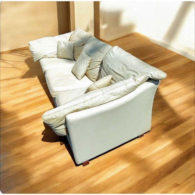 Beige Timeless Elegance: Rare 1980 Vintage Dansk Danish Leather Sofa For Sale - Image 8 of 12