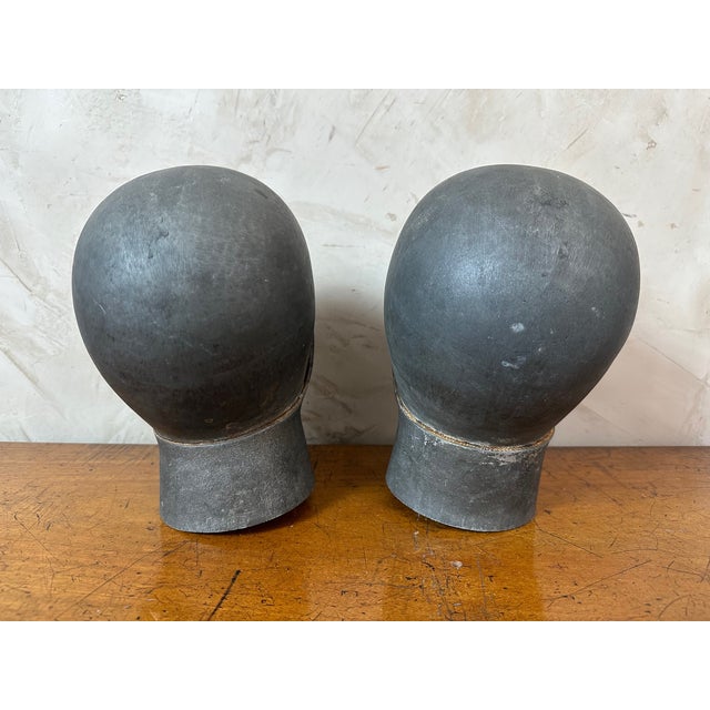 Vintage Hat Heads, 1920, Set of 2 For Sale - Image 9 of 11