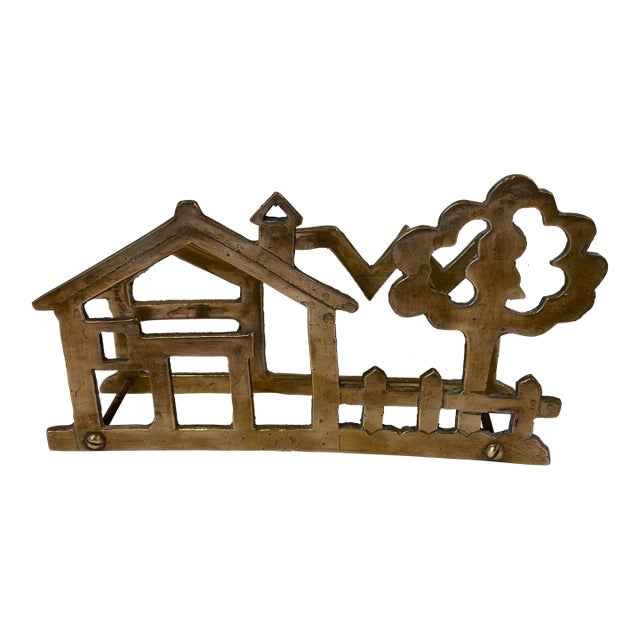 Vintage Brass Figural Napkin Holder For Sale