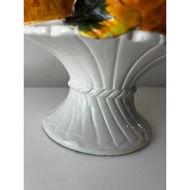 Orange Vintage Mid Century Italian Majolica Orange Topiary Centerpiece For Sale - Image 8 of 12