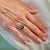 Green Natural Tourmaline Sapphire Ring 7 14k W Gold 8.7 TCW Certified For Sale - Image 8 of 14