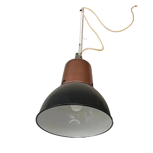 Industrial Iron Pendant Lamp For Sale