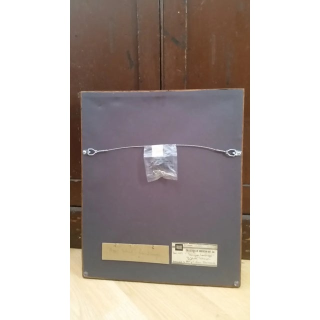 Brown 1959 Signed Elizabeth Erlanger Abstract Expressionist Landscape Watercolor, Framed For Sale - Image 8 of 12