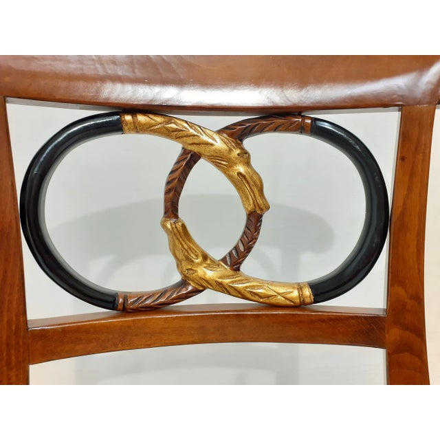 Carved Snakes and Clear Green-Blue Upholster Chair For Sale - Image 9 of 10