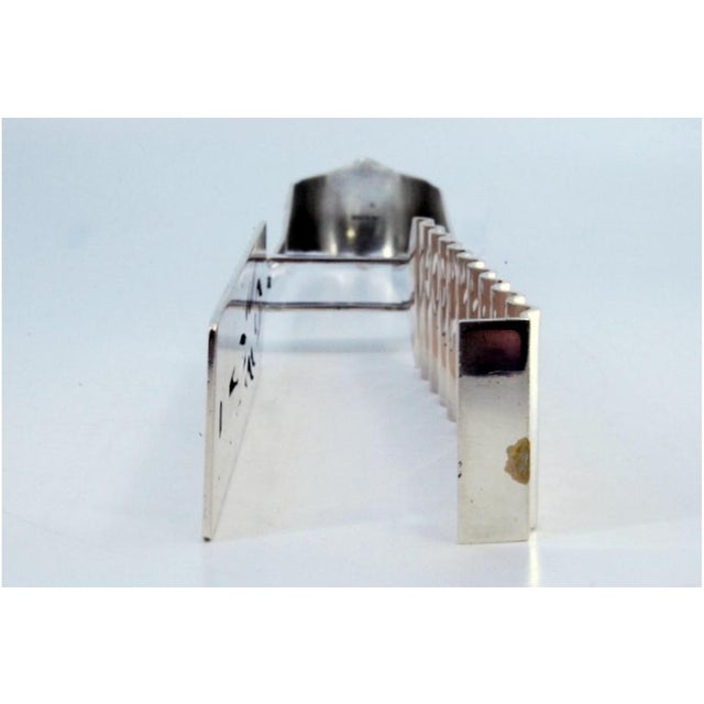 Silver Cut Salad Tongs with Monogram Cards, in Very Good conditions. Designed from 2000 This piece has an attribution...