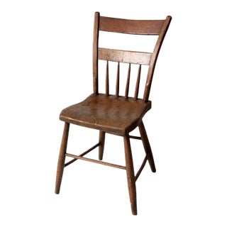 Antique Plank Seat Chair For Sale