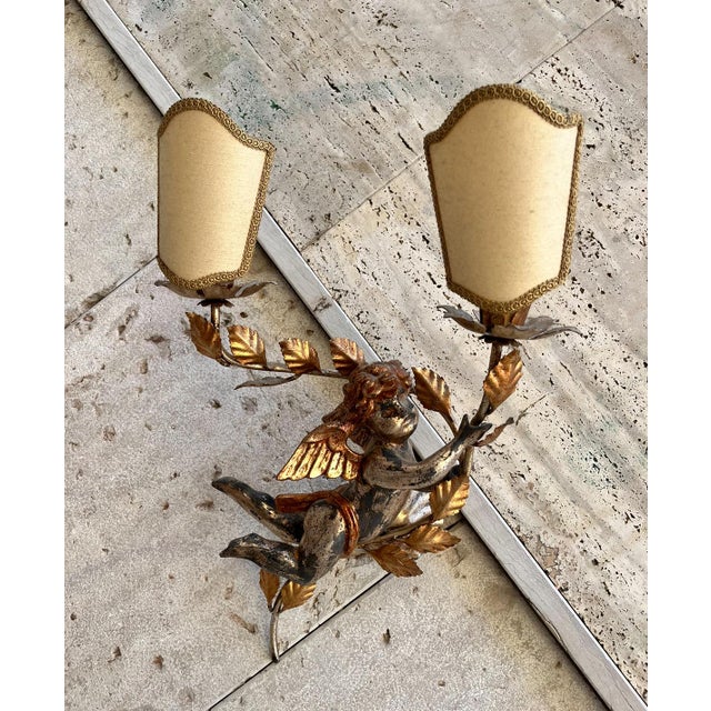 Baroque Wall Light in Silver and Gold, 1890s For Sale - Image 4 of 4