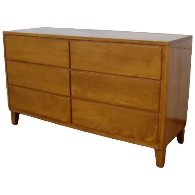 Vintage Solid Mid Century Modern Maple Dresser Storage Chairish
