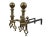 Traditional Antique Georgian Colonial Revival Brass Cannonball Andirons Fireplace Fire Dogs- Set of 2 For Sale - Image 3 of 12