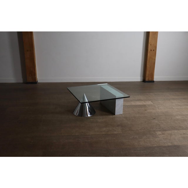 Glass Kono Coffee Table by Lella and Massimo Vignelli for Casigliani, Italy, 1984 For Sale - Image 7 of 11