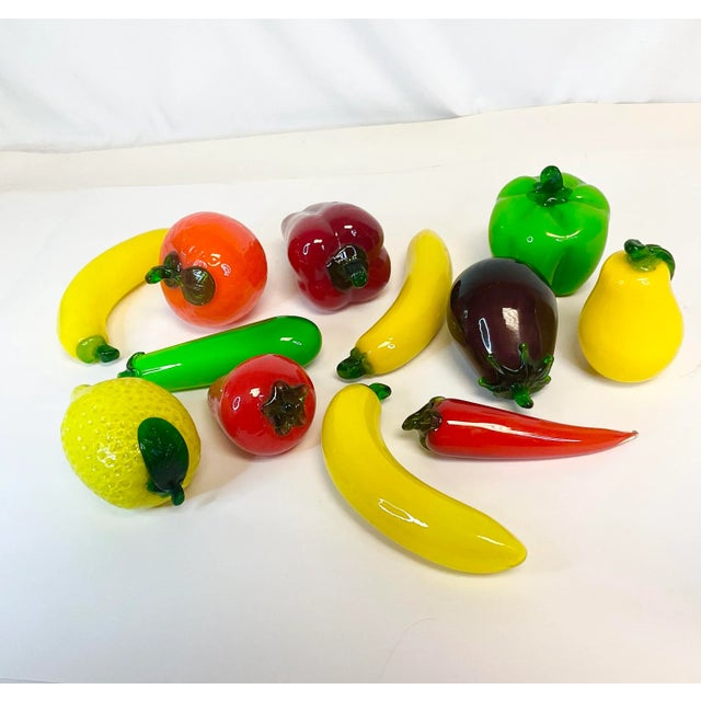 Murano Mid-Century Italian Venetian Glass Fruit & Vegetable Decorative Objects - Set of 12. For Sale - Image 4 of 11