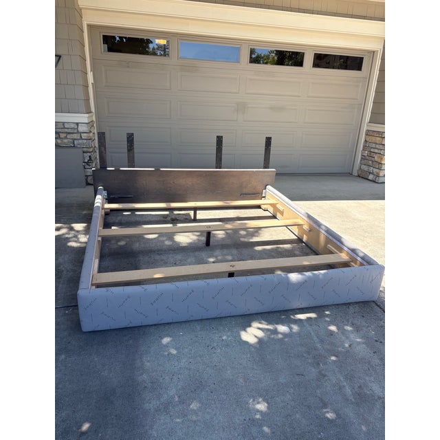 Contemporary Huppé Plank King Bed and Side Tables For Sale - Image 10 of 12