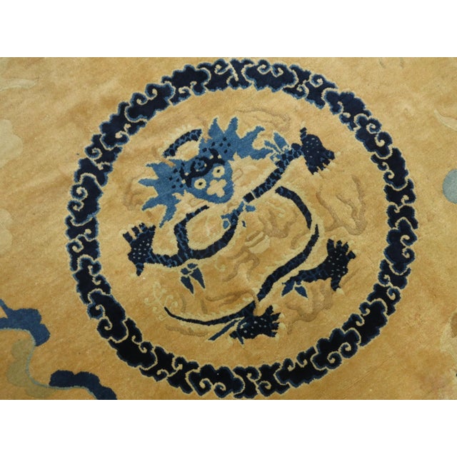 Large Antique Chinese Dragon Rug For Sale - Image 4 of 18