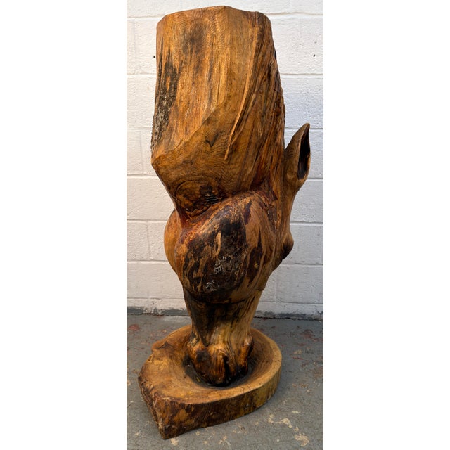 Horse Head Hardwood Chainsaw Carving For Sale In New York - Image 6 of 14