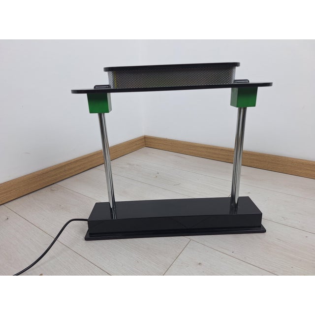 Black Vintage Pausania Model Table Lamp by Ettore Sottsass for Artemide, 1980s For Sale - Image 8 of 11