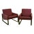 Pair of Bronze Base Cantilever MCM Chairs in the Manner of Milo Baughman For Sale