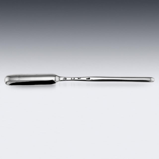 18th Century Antique Georgian Silver Marrow Scoop by Jon Willis, London For Sale - Image 4 of 11