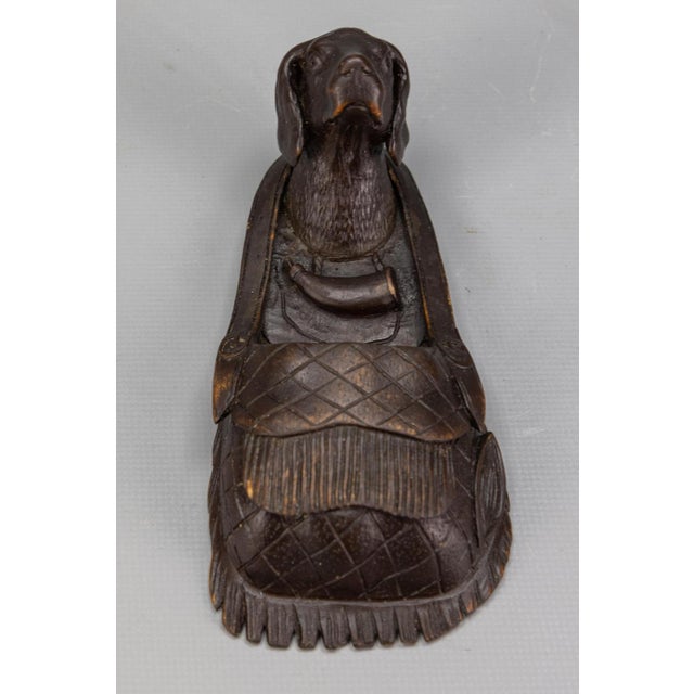 Black Forest Hand-Carved Wooden Wall Mounted Salt Box, 1890s For Sale - Image 11 of 18