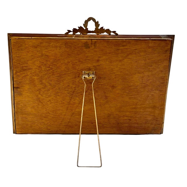 Late 19th Century French Doré Bronze Picture Frame With Laurel Wreath For Sale - Image 4 of 4