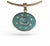 2020s Sol Pendant, Turquoise With Blue Topaz, Diamonds & 14k Gold For Sale - Image 5 of 12