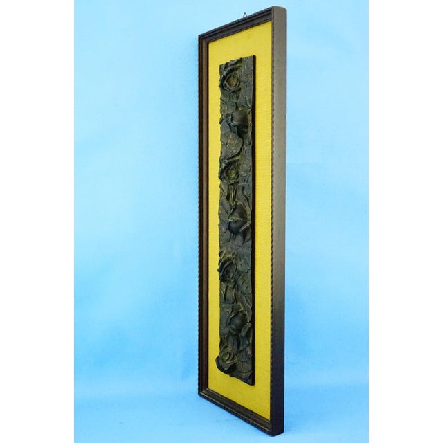 19th Century Art Nouveau Bas-Relief Flowers Panel in Bronze For Sale - Image 4 of 18