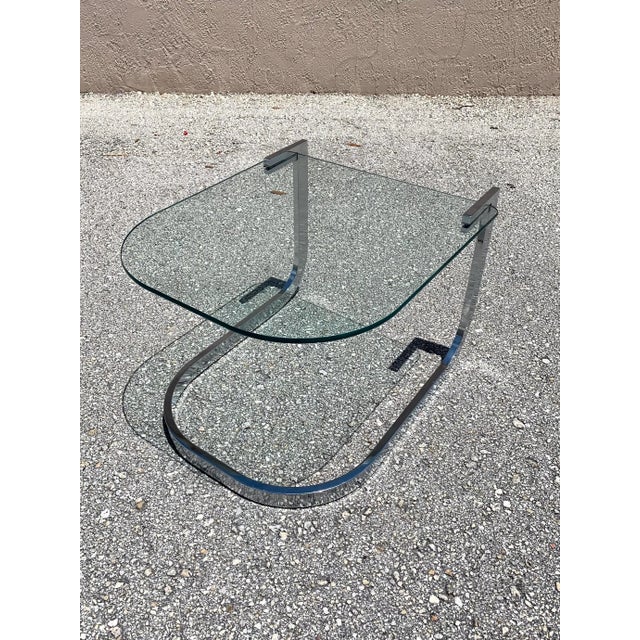 Mid Century Modern Design Institute of America Chrome and Glass Nesting Tables - Set of 3 For Sale - Image 10 of 13