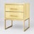 Contemporary Butter Yellow Murano Glass Nightstands with Brass Loop Bases from Justfurnituress SRL, Set of 2 For Sale - Image 3 of 8