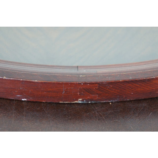 Antique Scalloped Walnut Victorian Handled Tea Coffee Tray with Inlaid Shell Design For Sale - Image 6 of 12