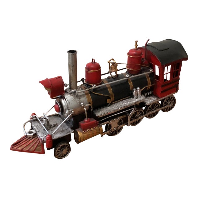 Mid 20th Century Handmade Metal Model Locomotive Decoration For Sale
