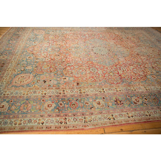 Vintage Distressed Meshed Carpet - 10'3" X 13'3" For Sale In New York - Image 6 of 12