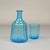 Art Nouveau Blue Carafe with Glass, 1890s, Set of 2 For Sale - Image 4 of 11