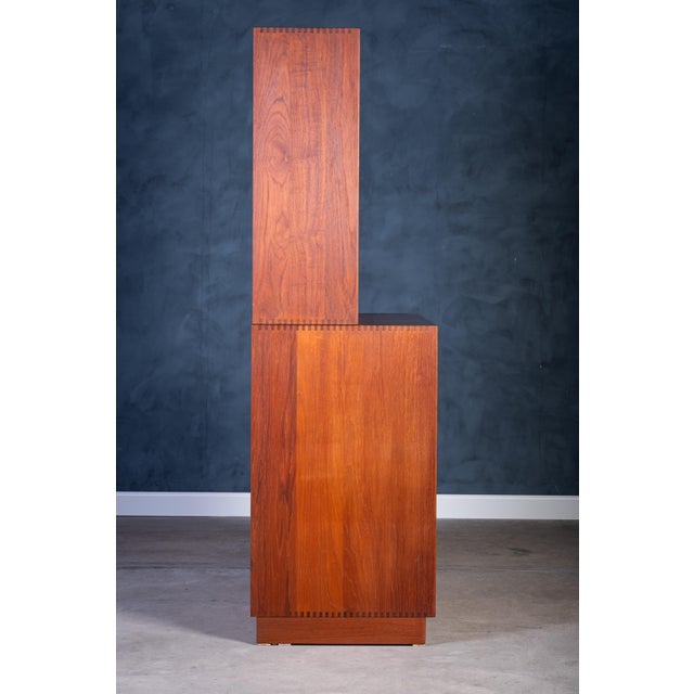 Wood Wall Unit in Teak by Peter Hvidt & Orla Mølgaard for Søborg Møbelfabrik, 1950s For Sale - Image 7 of 10